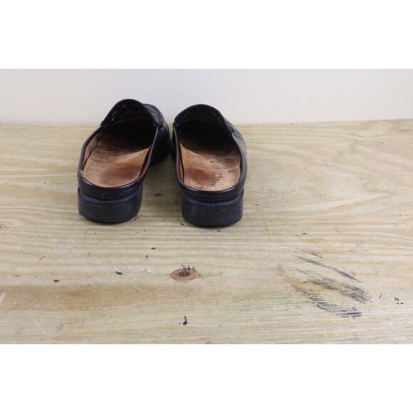 GH Bass Weejuns Womens 11M Red Burgundy  Leather Peggy Penny Mules Loafers Shoes - Picture 3 of 14